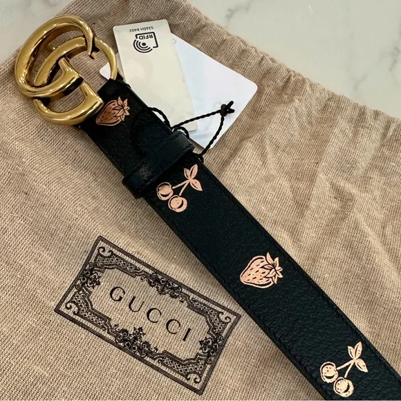 Gucci GG Logo Belt Cherry - Picture 3 of 7